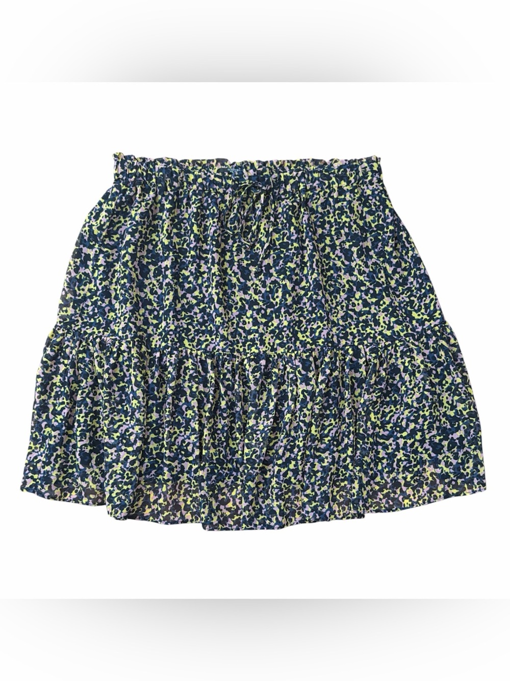 Scotch&Soda Abstract Multicolour Ruffle Mini Skirt Size L - Picture 2 of 7